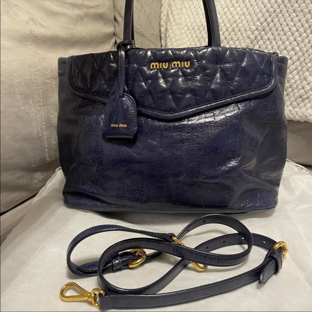 🚀 MASTER SALE MIU MIU - Quilted Blue Two-way